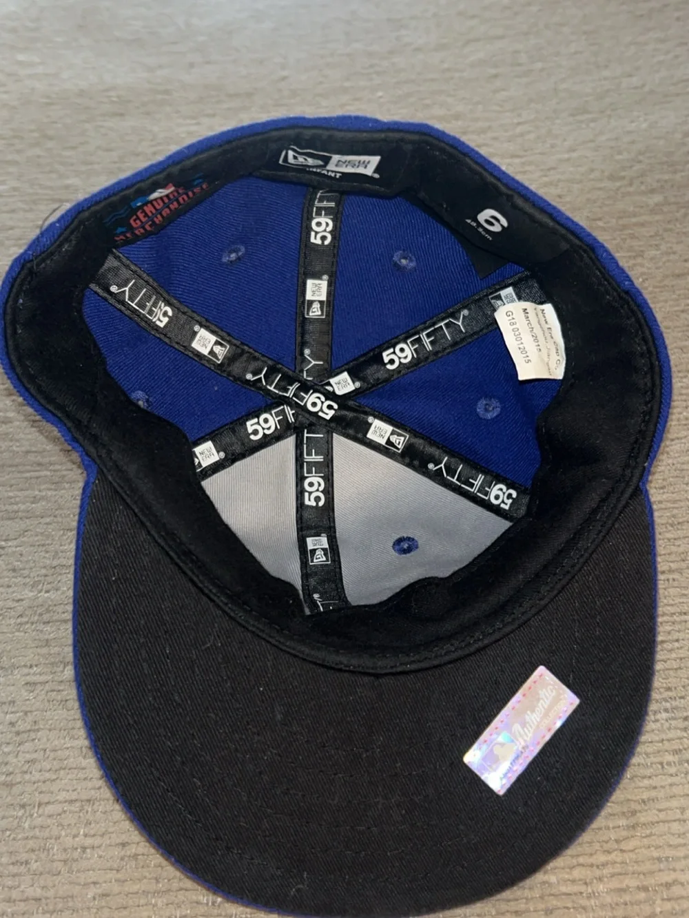New Era Toddler Texas Rangers Royal Blue Fitted Cap with Red & White Logo Size 6